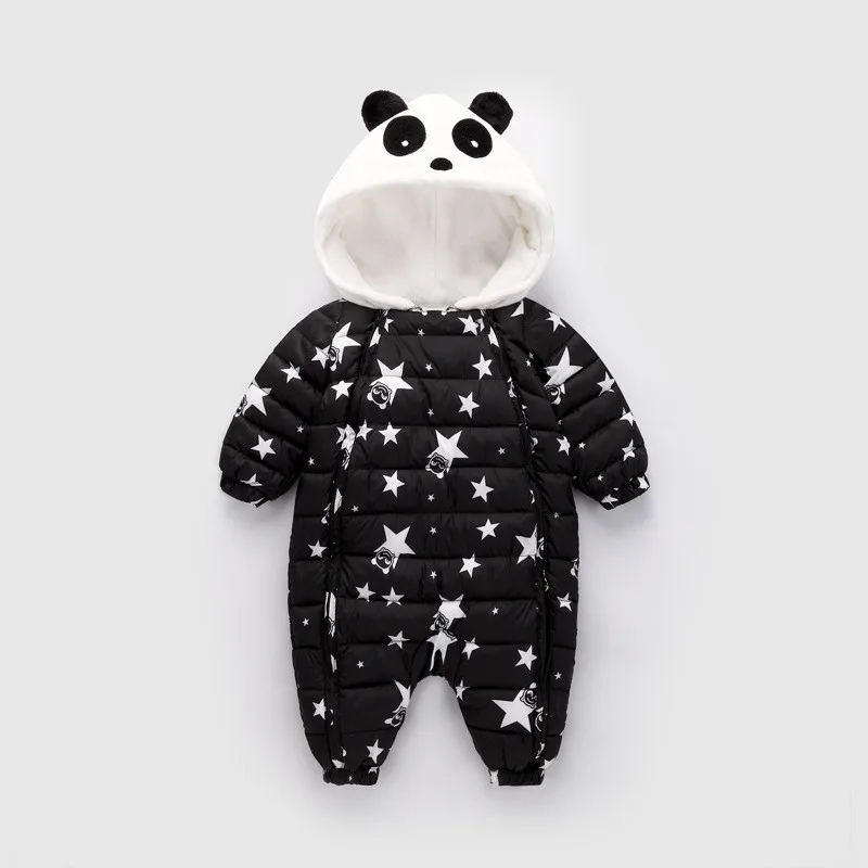 

BibiCola newborn baby girl rompers winter thick warm toddler hooded jumpsuit kids outwear boys cartoon cotton clothing sleepwear