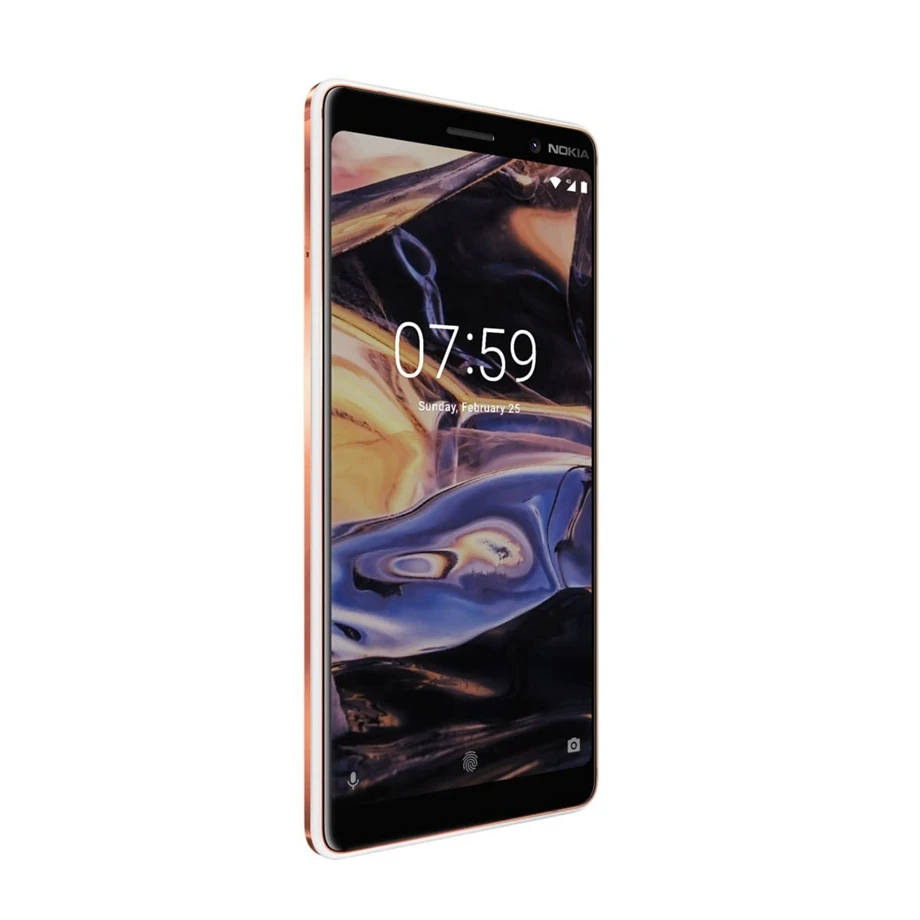 Nokia 7 Plus,, Android, мобильный телефон, четыре ядра, 4G LTE, 6,0 '', 4 Гб ram, 64 ГБ rom, две sim-карты, две тыловые камеры, отпечаток пальца, NFC