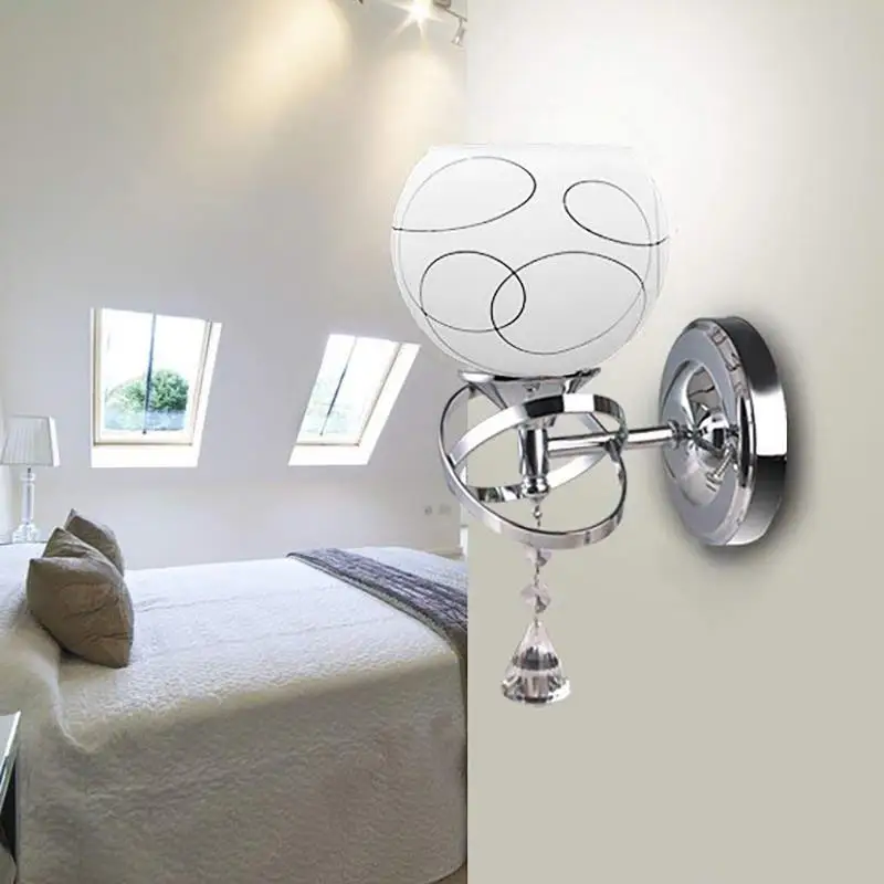 Современный стиль, Домашний Светильник, настенный светильник для гостиной, роскошный хрустальный абажур, Подвесной Настенный светильник, держатель E27