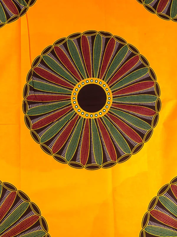 Kente Cloth Fabric Real Wax Orange Angelica Fashion Design For Church Wear rw5807 | Дом и сад