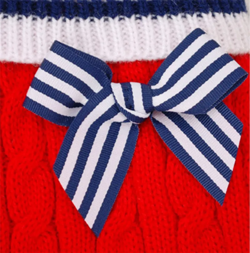 Navy Blue Red Pet Dog Clothes Warm Sweater Puppy Coat Winter Outfit For Small Pet Dog Chihuahua Teddy Clothes Dog Sweater Coat  01