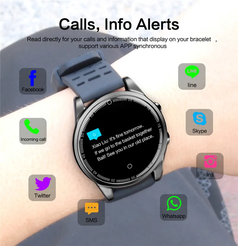Smart watch fitness waterproof for Android IOS Calls