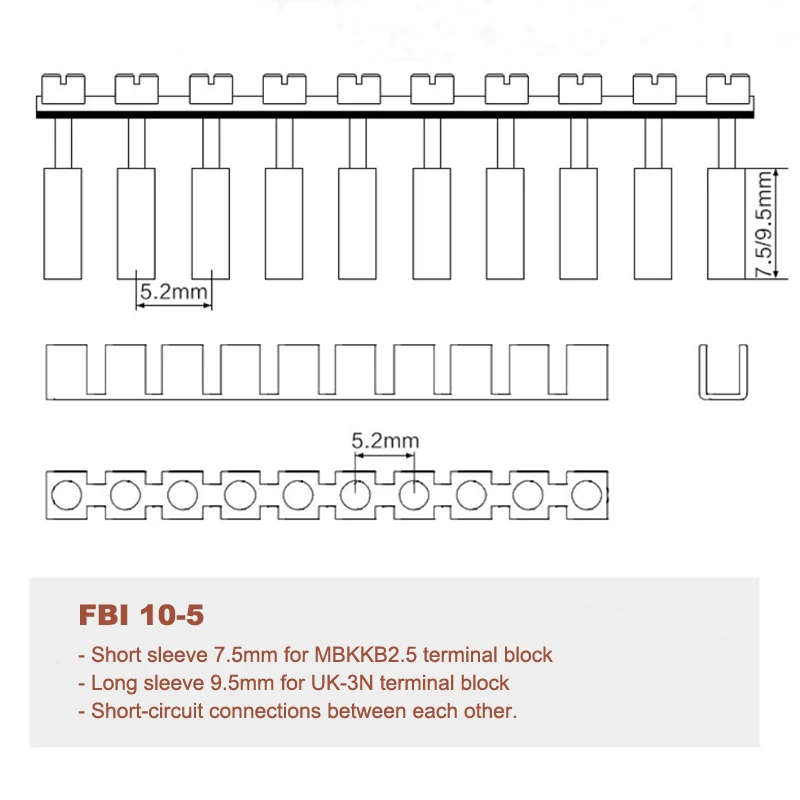 FBI-10-5 short circuit connection pitch 5.2mm