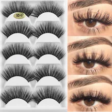 5 пар натуральные 5D накладные ресницы толстые ресницы крест-накрест wispiy увеличение объема инструменты многоразовые инструменты для макияжа глаз