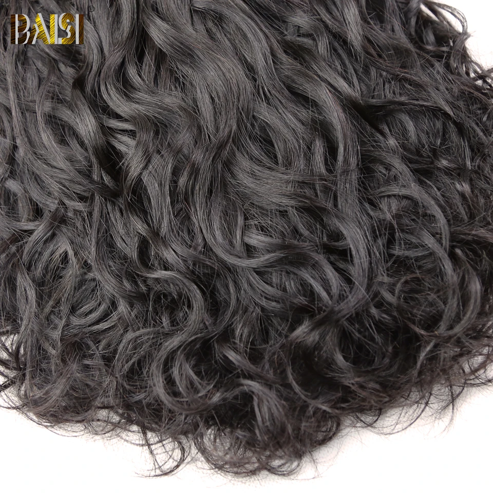 BAISI волосы бразильская холодная завивка пучки волос Remy человеческие волосы 10 пучков