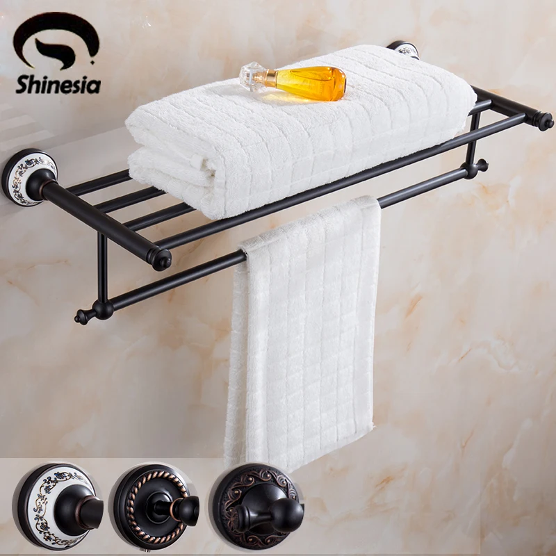 Buy Oil Rubbed Bronze Solid Brass Double Towel Rack