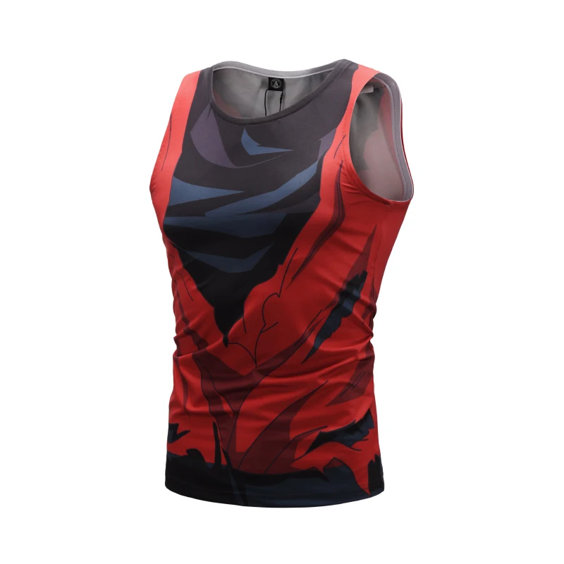 

New Style Dragon Ball Tank Tops Men Anime Tops 3D Print Son Goku Vest Fitness Tops Tees Super Saiyan Singlets Bodybuilding