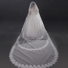 Белая свадьба слоновой кости платье вуаль 5 слоев Свадебные аксессуары поезд вуали с гребешком