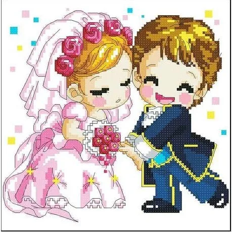 Embroidery Package Hot Sell Best Quality Cross Stitch Kits Wedding Cartoon Beautiful Free Shipping | Дом и сад