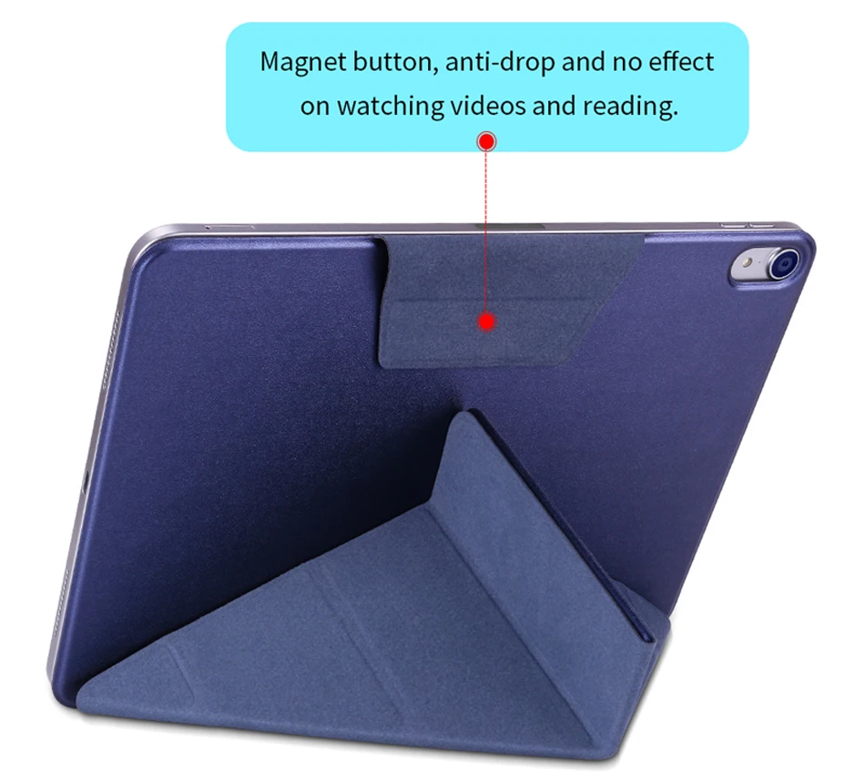 Magnetic Tablets Case For iPad Pro 12.9 2018 Cases Multifolded Magnets Protective Cover Smart Case For iPad Pro iPad 2018 Case-5