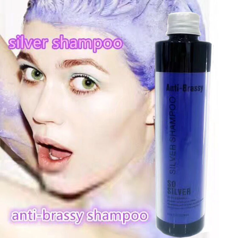 No Yellow Shampoo Silver Shampoo Keep Hair Ash Gray Eliminate Yellow Anti Brassy Long Lasting Dyed Color Lock for Blonde Hair