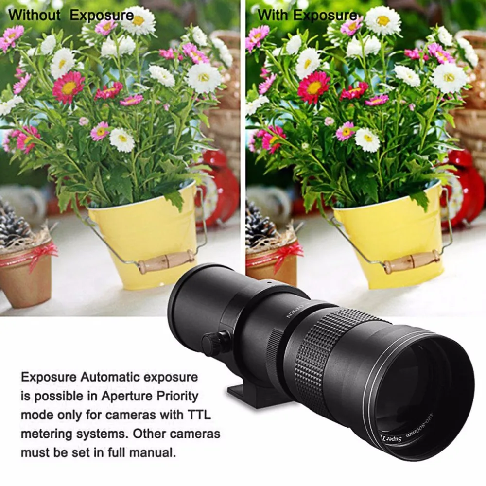Телеобъектив 420 800 мм f/8 3 16 для Nikon DSLR T Mount Camera D7200 D5300 D5200 D3300 D3200 D3000 D7100 D7000|Объективы