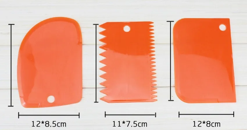 3 шт пластиковые торт Масло выпечка печенье скребок для теста украшения резак DIY Инструменты