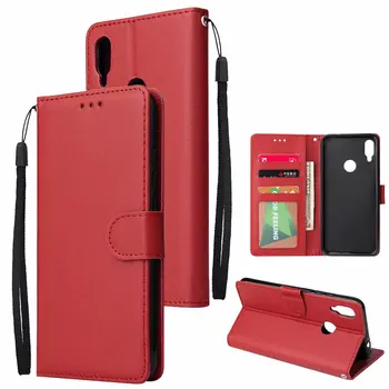 

10pcs/lot free shipping Solid color Wallet PU leather +TPU Case For Xiaomi Redmi Note7 Note 6Pro 6A With Photo Frame Card Slots