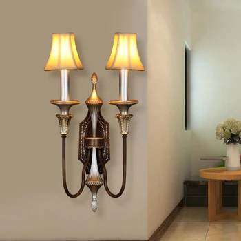 

Living Room Big Antique Wall Lamp indoor Lighting Industrial Wall Sconces E14 American Staircase Hotel Lobby Large Wall Lights