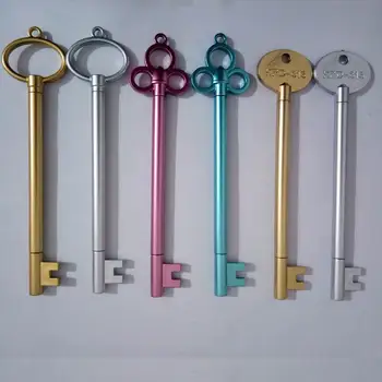 

200pcs/lot Creative golden key neutral pen kawaii stationery pens material plastic office school supplies papelaria kids gifts