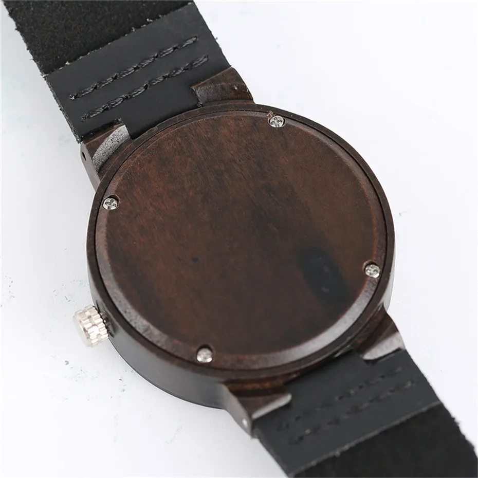 Fashion Sandalwood Watch for Women Ladies Stylish Quartz Genuine Leather Wooden Watch Reloj Hombre Clock Bracelet Relogio (6)