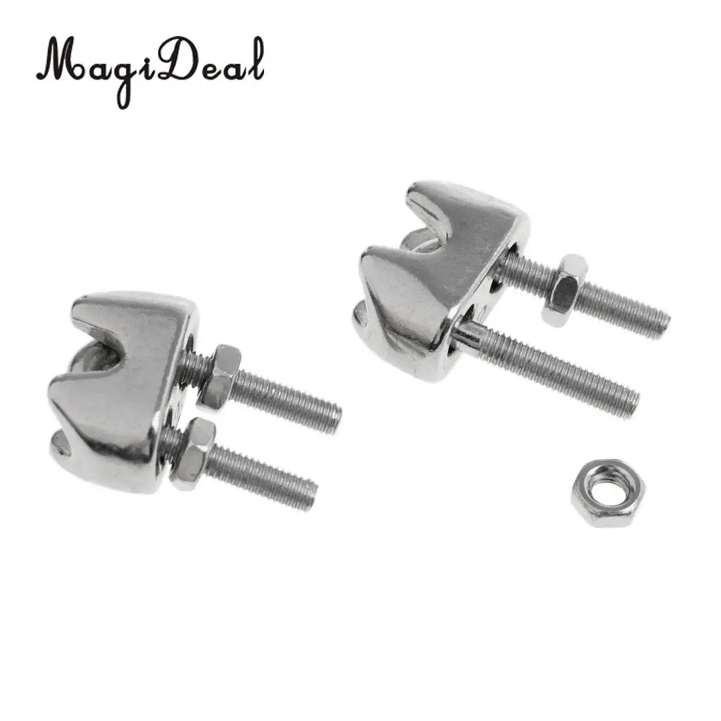 2 шт. зажим для кабелей из нержавеющей стали 1/16 дюйма|fasteners bolts|fastening clampsfastening rope |