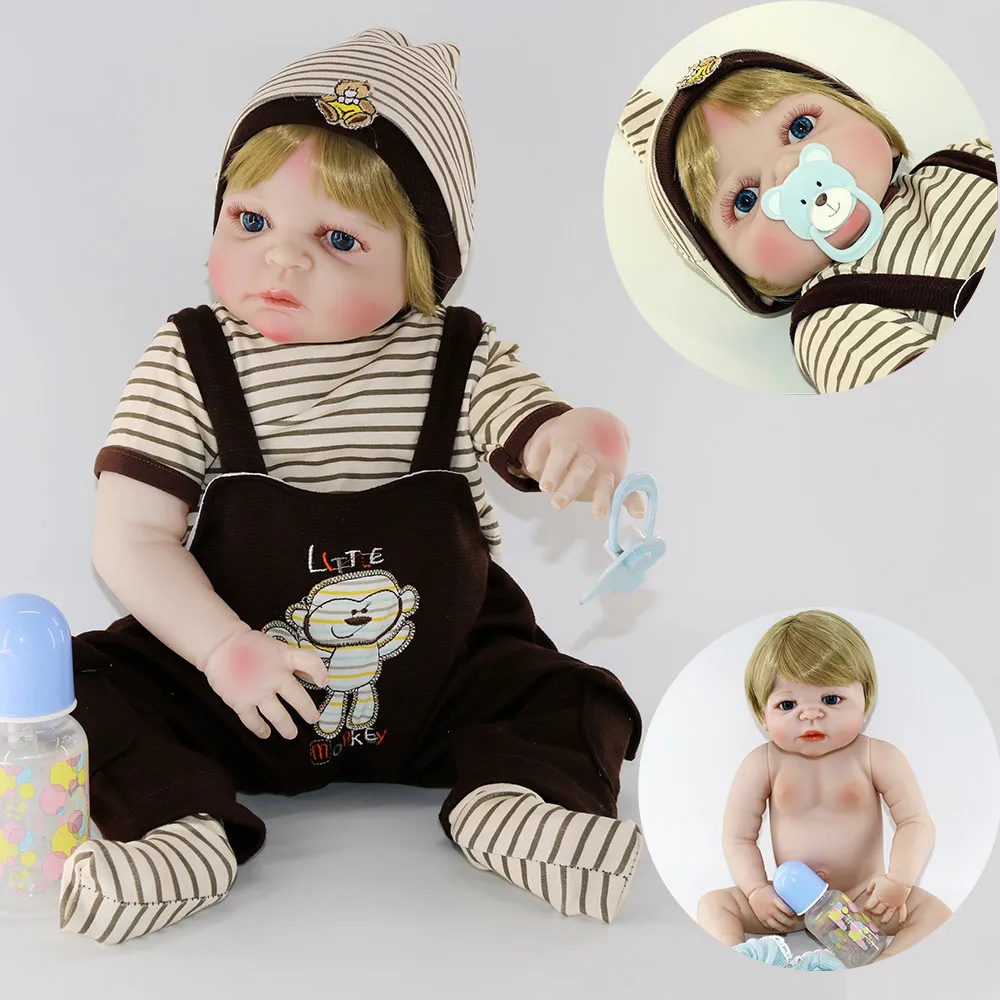 55 см Силиконовая Кукла Reborn Baby реалистичные игрушки для новорожденных reborn boy