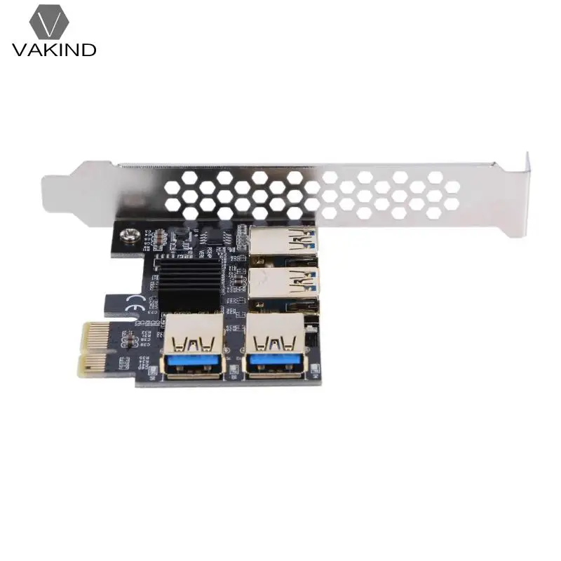 PCI-E 1 to 4 Slot PCI Express Riser Raiser Card Adapter Pci-e 1X to16X Multiplier Card PCIe Converter for BTC Bitcoin Miner PCI-E 1 to 4 Slot PCI Express Riser Raiser Card Adapter Pci-e 1X to16X Multiplier Card PCIe Converter for BTC Bitcoin Miner