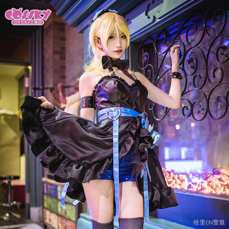 

Anime Love Live Arcade Game 3 Three Generation Eli Ayase SJ Cosplay Costume Lolita Sweet Lovely Dress H