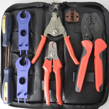 

iGeelee Free Shipping Solar Press Tool Kits for 2.5-6.0mm2 MC3/MC4 Connector With Stripper And Cutter