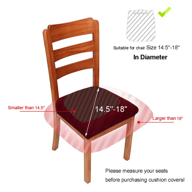 2018 Premium Jacquard Dinning Chair Seat Cushion Protectors Spandex 2018 Premium Jacquard Dinning Chair Seat Cushion Protectors Spandex Stretch Solid Color Dining Room Cover