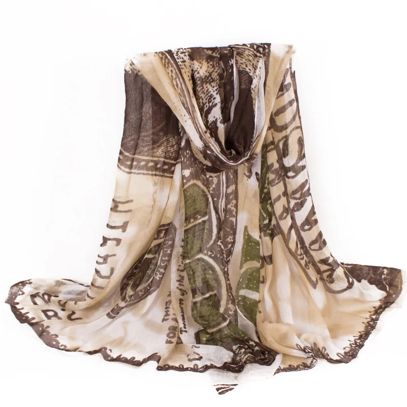 

2017 New Fashion Scarf Women Famous Brand Voile Striped Polyester Shawl Design Scarves USA Cachecol Female Size 160*90cm