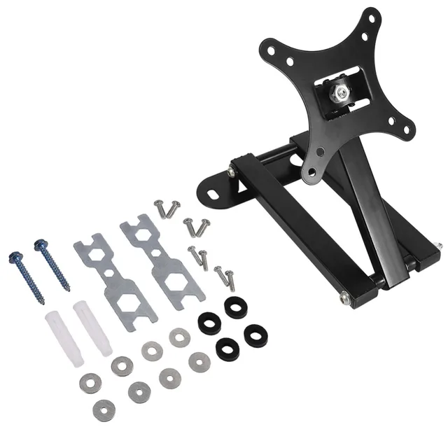 Universal 10-26 LCD LED TV PC Monitor Wall Mount Bracket Corner Tilt Swivel Holder VESA 75 100 Tilt Swive Black Free Shipping