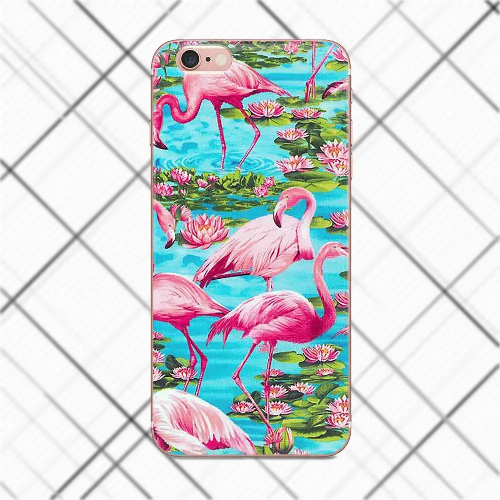 Tpwxnx For LG G2 G3 mini spirit G4 G5 G6 K4 K7 K8 K10 2017 V10 V20 V30 Cover Colorful Tropical Plants Flower Flamingos