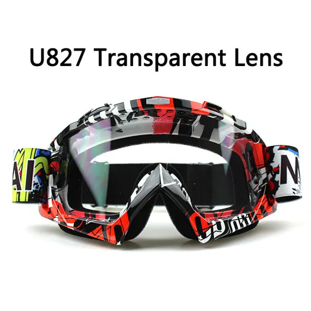 Nordson Outdoor Motorcycle Goggles Cycling MX Off-Road Ski Sport ATV Dirt Bike Racing Glasses for Fox Motocross Goggles Google Transparent U827