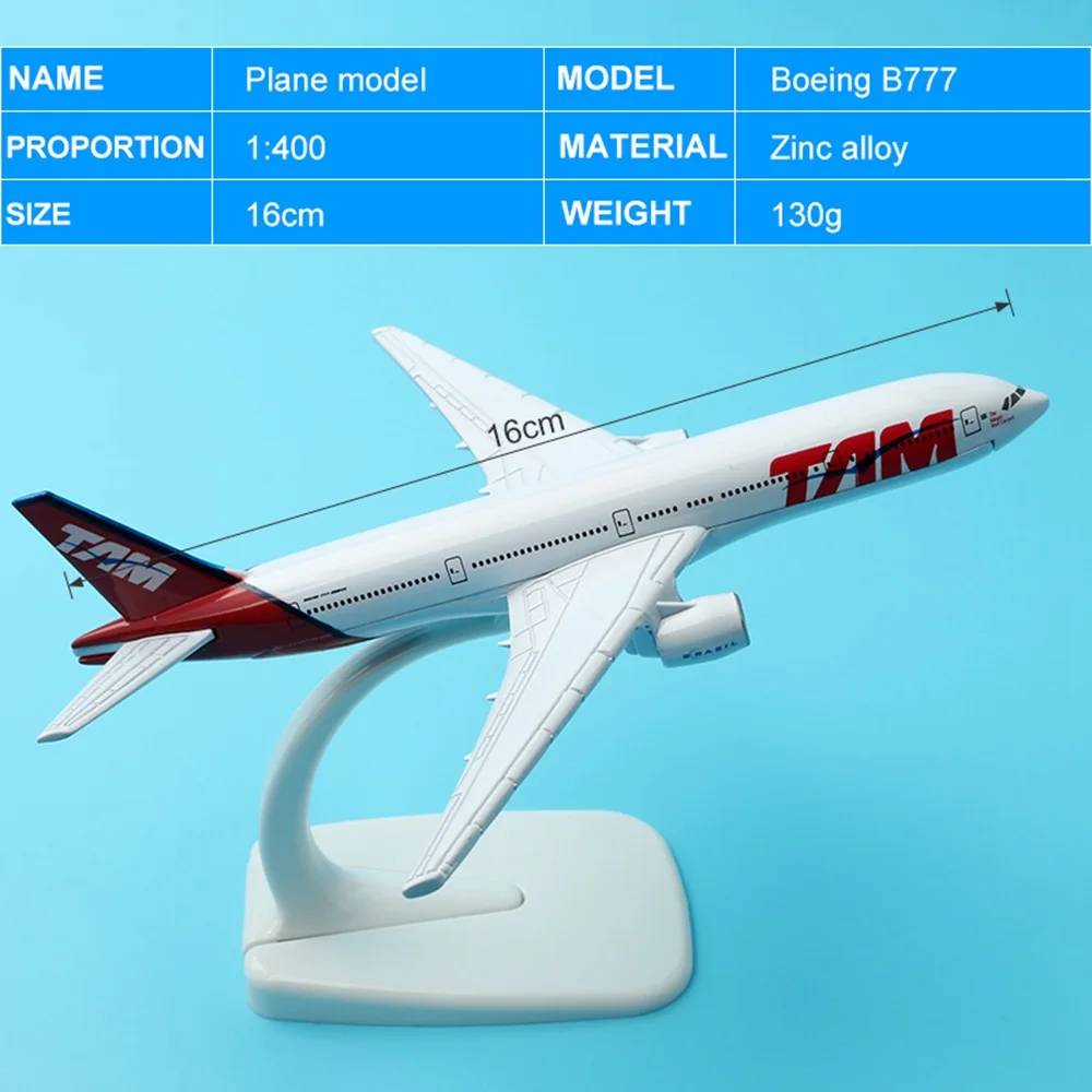 Модель самолета A380 A320 A330 B777 B757 16 см, модель самолета 1:400, модель самолета из сплава, детские игрушки, подарок для ребенка