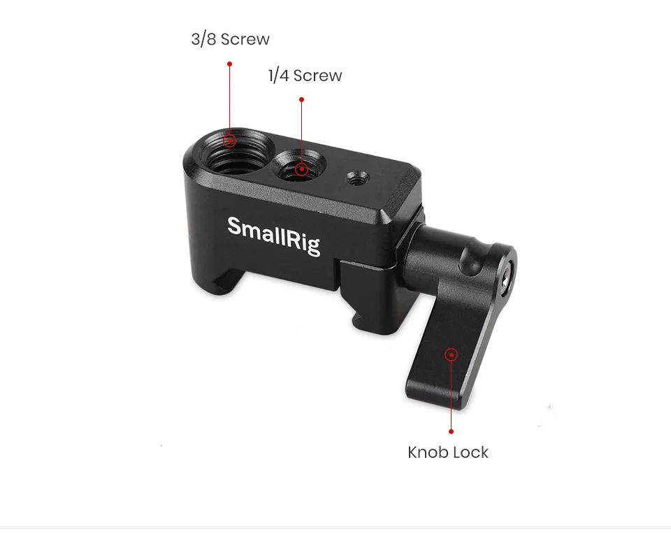 SmallRig Nato зажим быстросъемный зажим с резьбой 1/" 3/8" M2.5 для холодного башмака монитор Поддержка шаровая Головка-1973