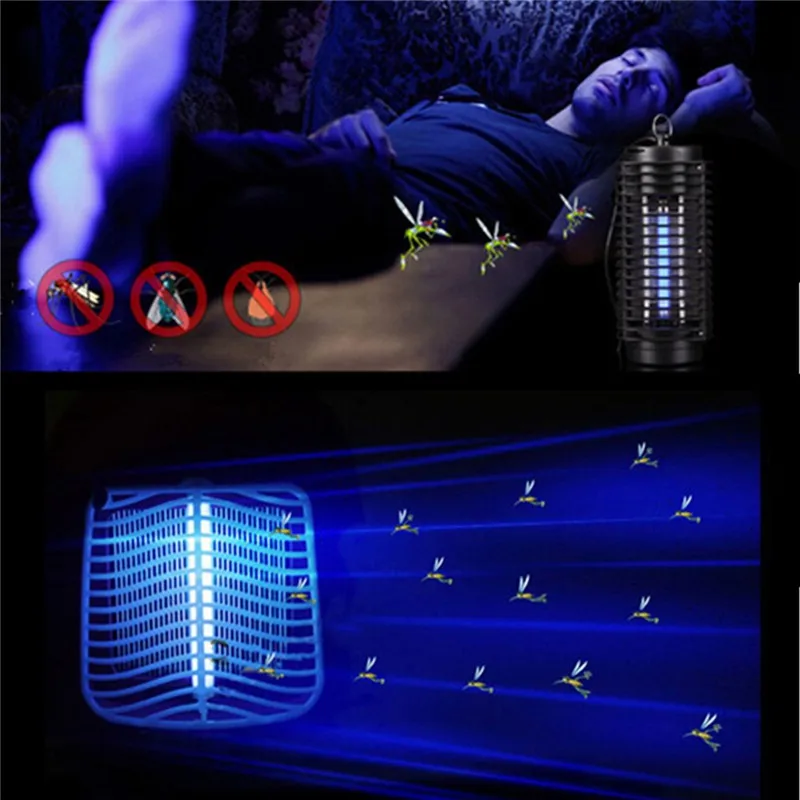 Черная 110 В/220 В электронная лампа для уничтожения насекомых от комаров светодиодный ночной Светильник для борьбы с насекомыми P05
