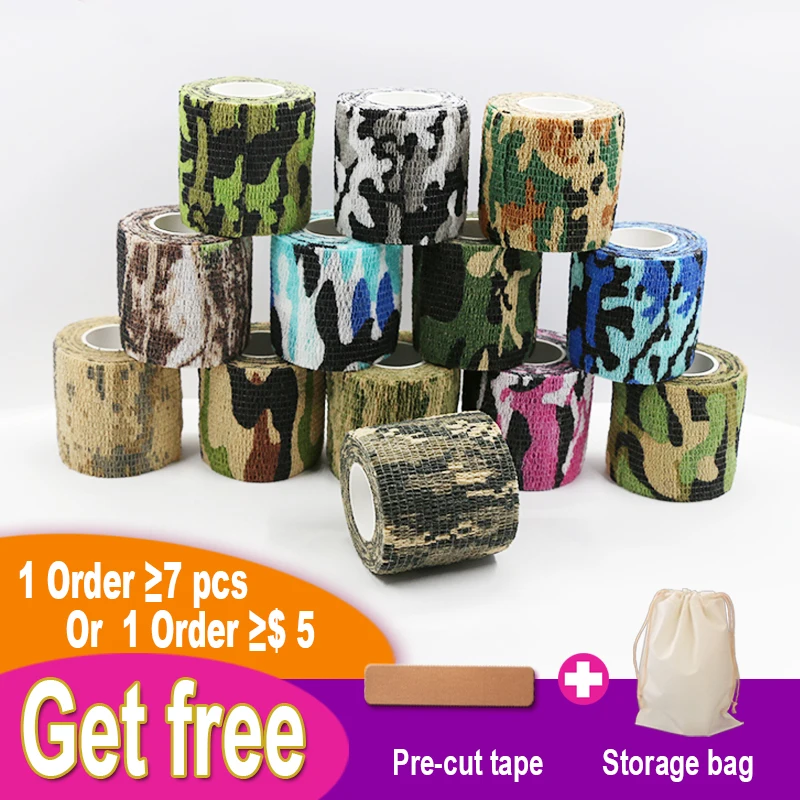 

High quality colorful disposables elastic cohesive bandage self-adhesive Camouflage bandage with camo printing