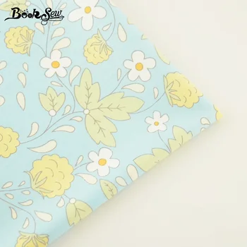 

Booksew Cotton Twill Fat Quarter Home Textile Printed Flower Design Fabric Sewing Patchwork Bedding Cloth Baby Scrapbooking