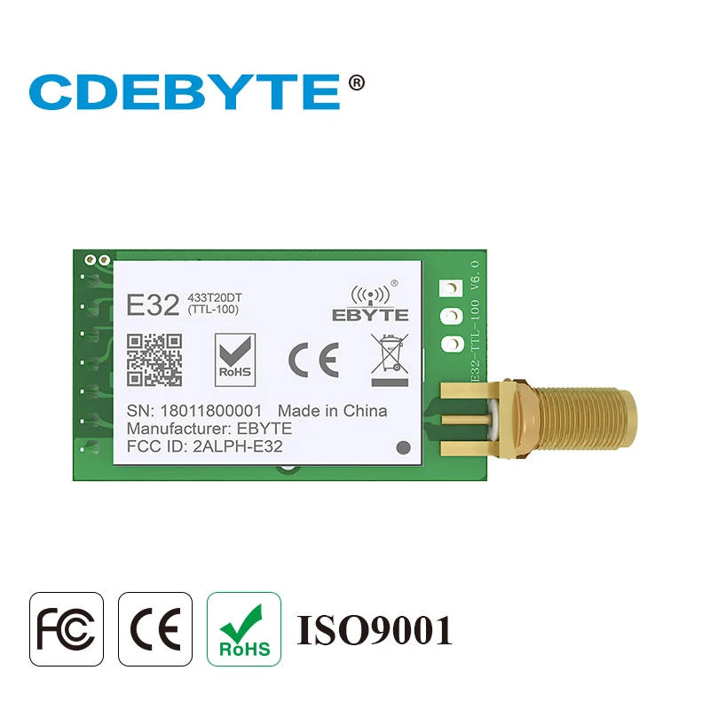 LoRa Longe диапазон UART SX1278 433 МГц 100 мВт SMA антенна IoT uhf беспроводной приемопередатчик модуль приемника - изображение