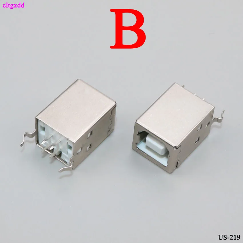 Разъем cltgxdd 1X USB 2 0 гнездовой разъем типа B 90 градусов для пайки печатной платы