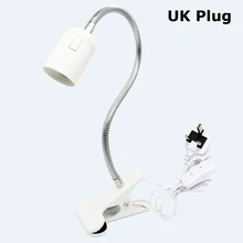 Светодиодный зажимом базы E27 держатель лампы длиной 40 см Металлорукав с резьбовым соединением формата EU вилка формата US вилка формата UK