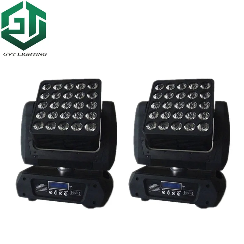 2 шт./лот 25*12 Вт матричный свет led движущаяся головка Led 5x5 луч сценический