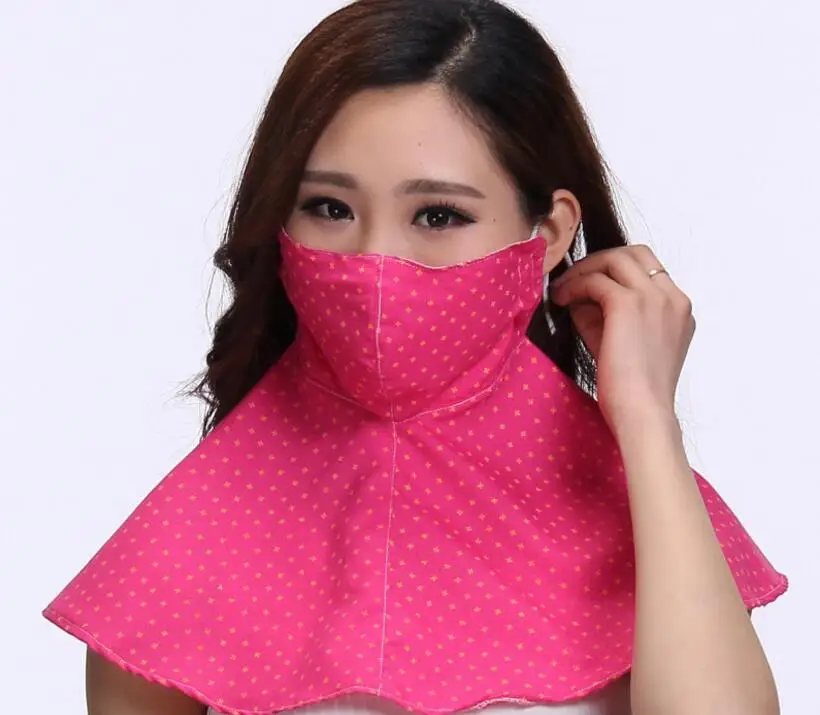 Anti UV Summer Spring neck protection cotton face mask sun Shade anti