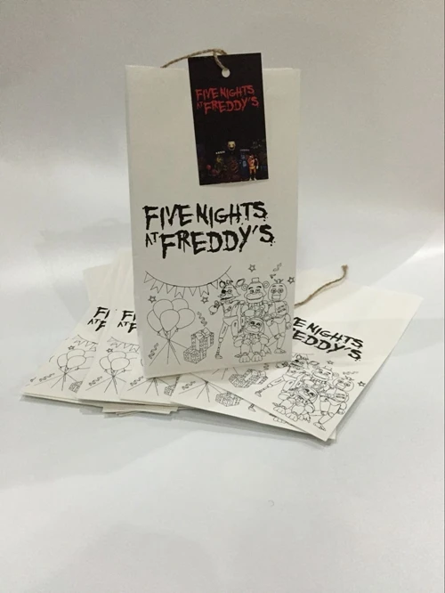 Five nights at Freddy's Бумага мешок попкорна сумочки для вечеринок Еда игрушки мешок Кино cookie контейнер вечеринок Вышивка Крестом Пакет сумка