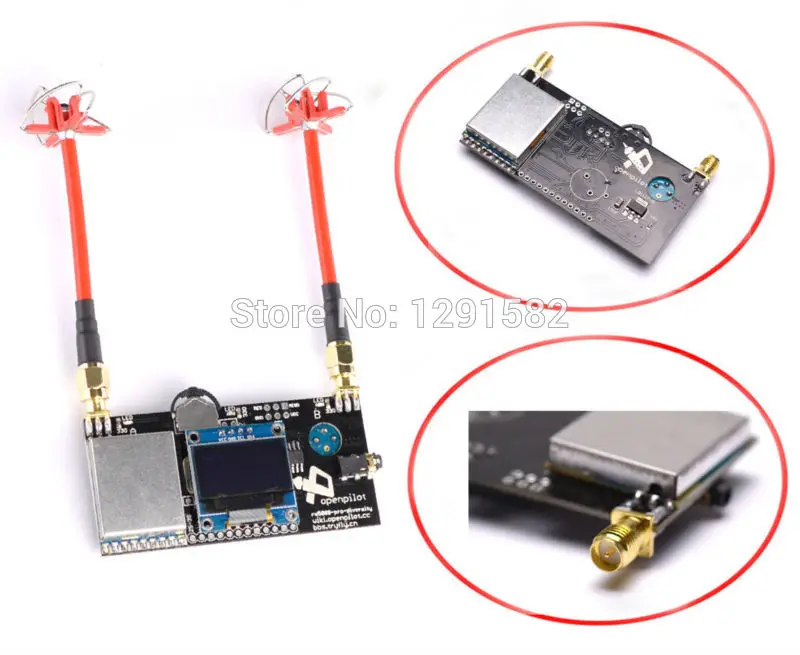 5,8 GHz FPV 4 лист Клевер AV антенна передачи+ RX5808 5,8G 40CH разнообразие FPV приемник с OLED дисплеем для FPV Racer Quad - Цвет: RX5808 and antenna