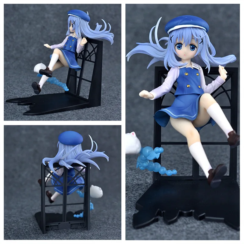 Anime Gochuumon Wa Usagi Desu Ka PVC Actionn Figure Model Toys Kawaii Rabbit Girl Dolls Brinquedos Gift 15cm  (3)