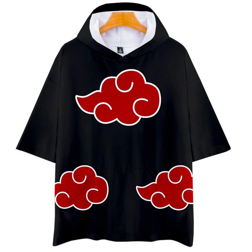 

frdun tommy 3D Naruto Hoodies Short Sleeve Hip Hop 2018 Fashion Kpop Casual Summer/Autumn Soft ssala hot Hoodies Sweatshirts Men