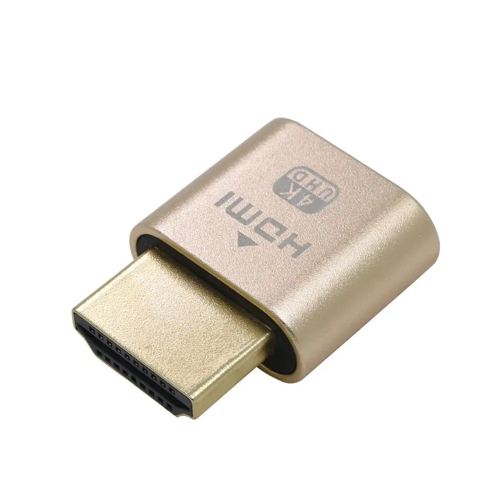 VGA Mining Virtual Display Adapter HDMI 1.4 DDC EDID Dummy Plug Headless Ghost Display Emulator Video card Lock plate