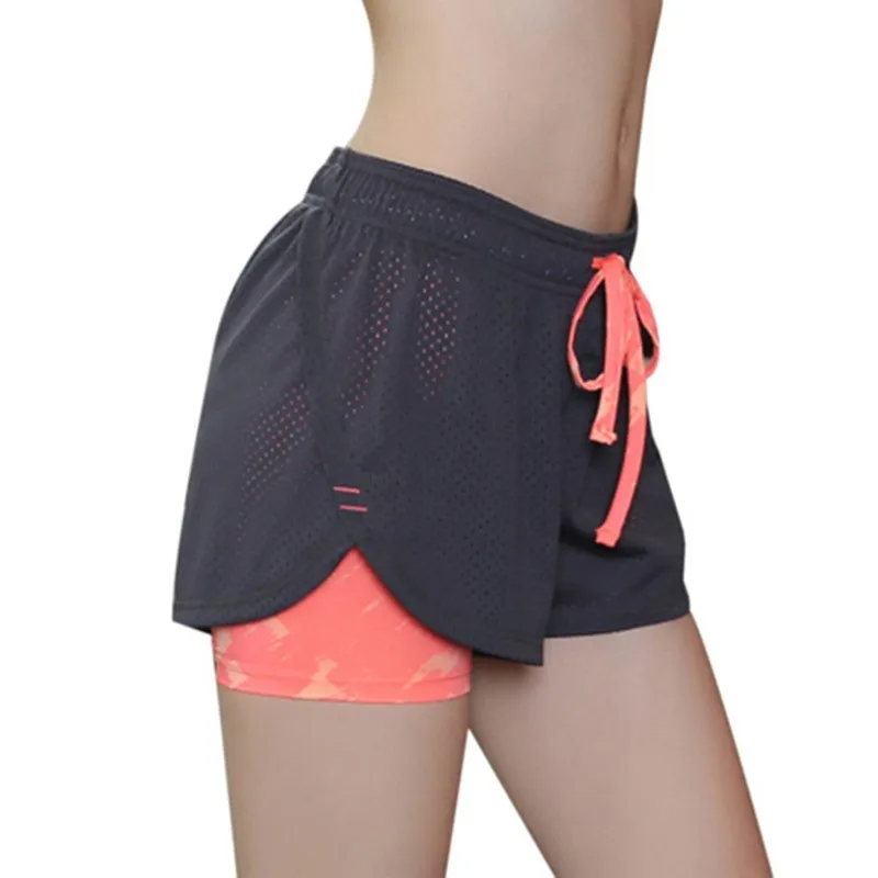 Женские спортивные шорты летние для занятий йогой, тренировки, фитнеса, бега, открытые короткие штаны