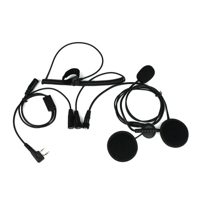 2 Pin Finger PTT Headset Walkie Talkie Motorcycle font b Helmet b font Microphone For Kenwood