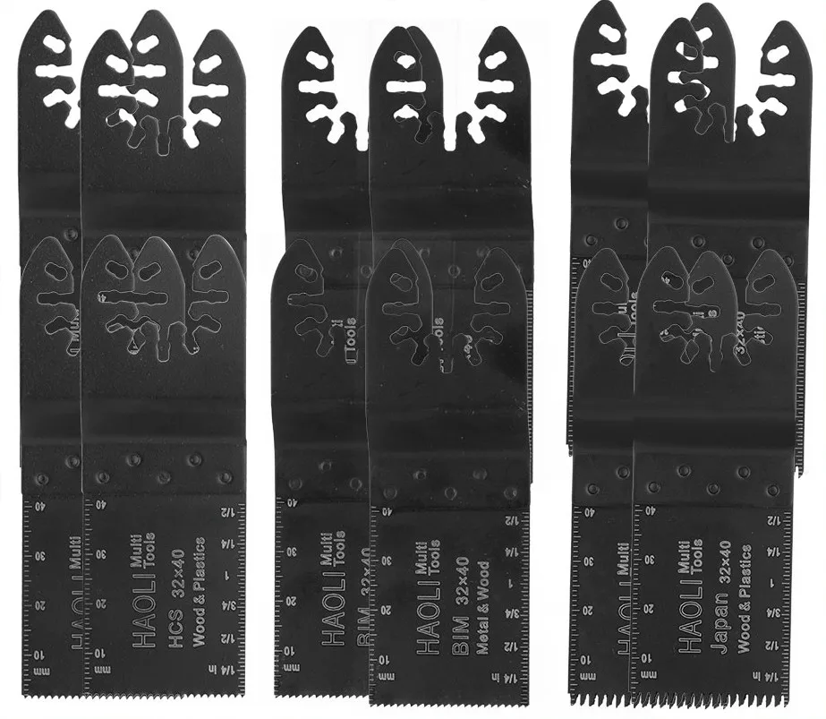 

12 pcs quick change oscillating multi tools saw blade accessories for most bank of multifunction electric Tools as FEIN TCH etc