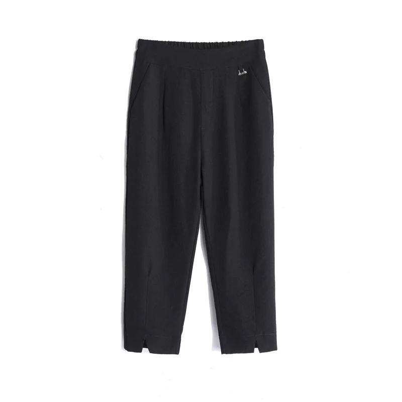 

Women Summer Pants Harem Pants ELastic Waist 81%-90% Cotton New High Waist Casual Pants For 2019 Leisure Style HJH